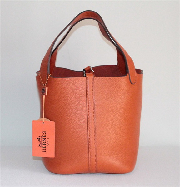 Fake & Replica Hermes Picotin Double Shoulder Bag Orange 509060 - Click Image to Close